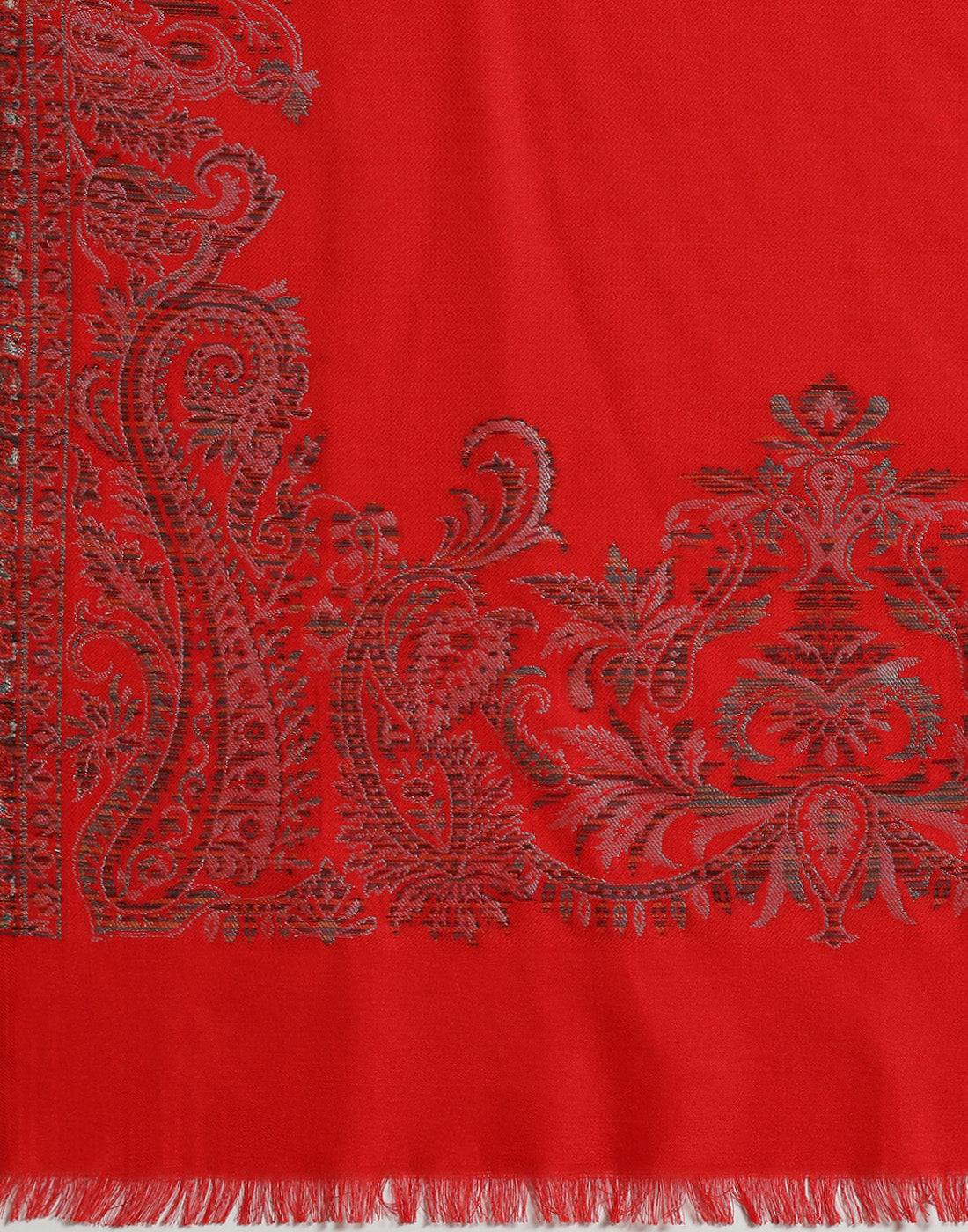 Women Rust Self Design Stole