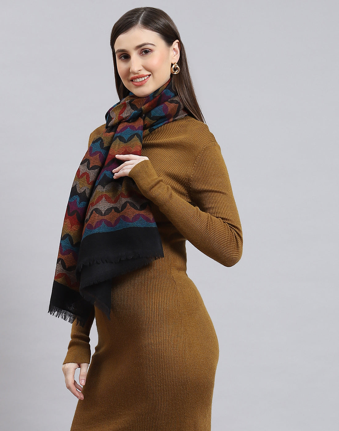 Women Multicolor Self Design Stole