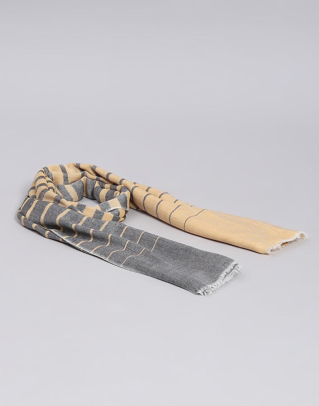 Women Grey Stripe Stole