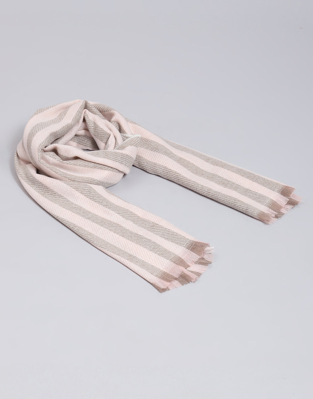Women Beige Stripe Stole