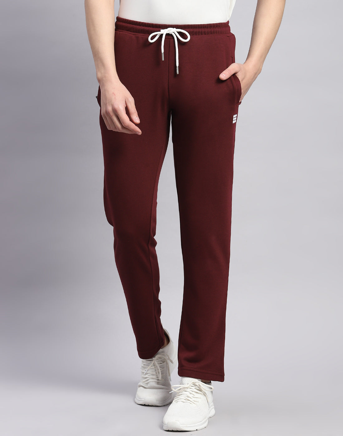 Rock.it Men Maroon Solid Regular Fit Lower