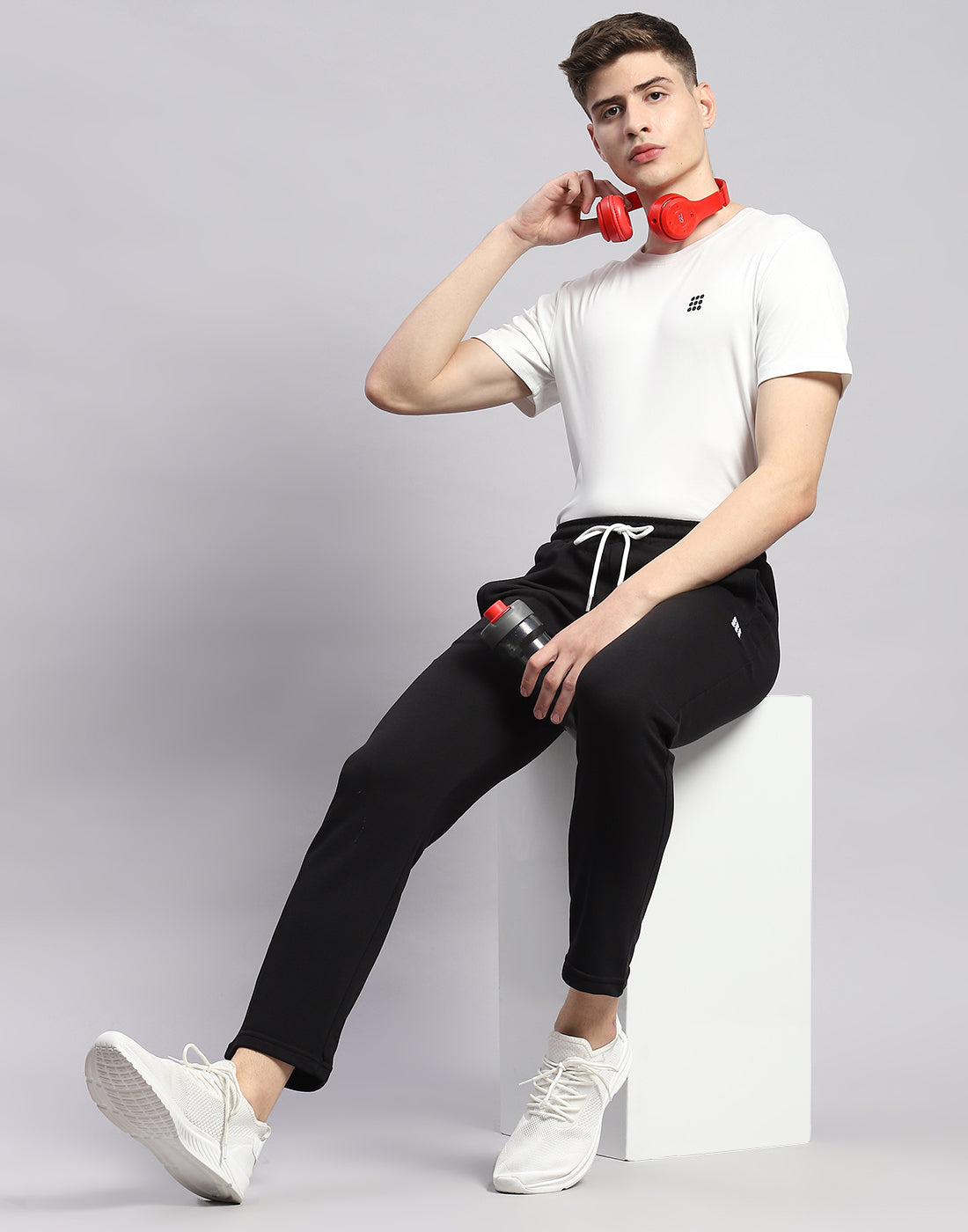 Rock.it Men Black Solid Regular Fit Lower