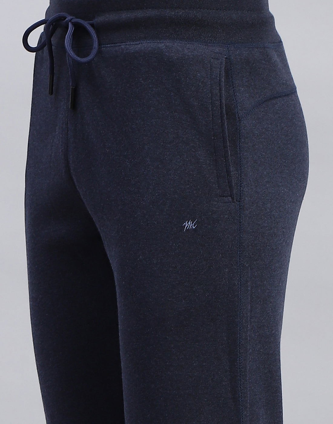 Men Navy Blue Solid Regular Fit Lower