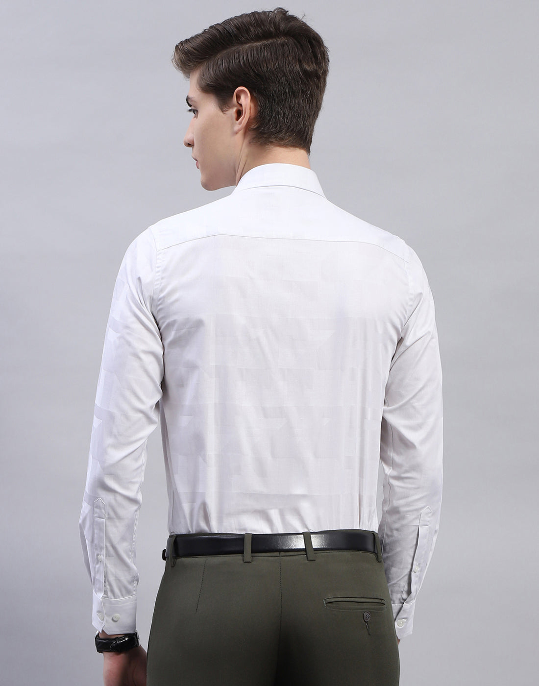 Men Blue Solid Collar Full Sleeve Shirt