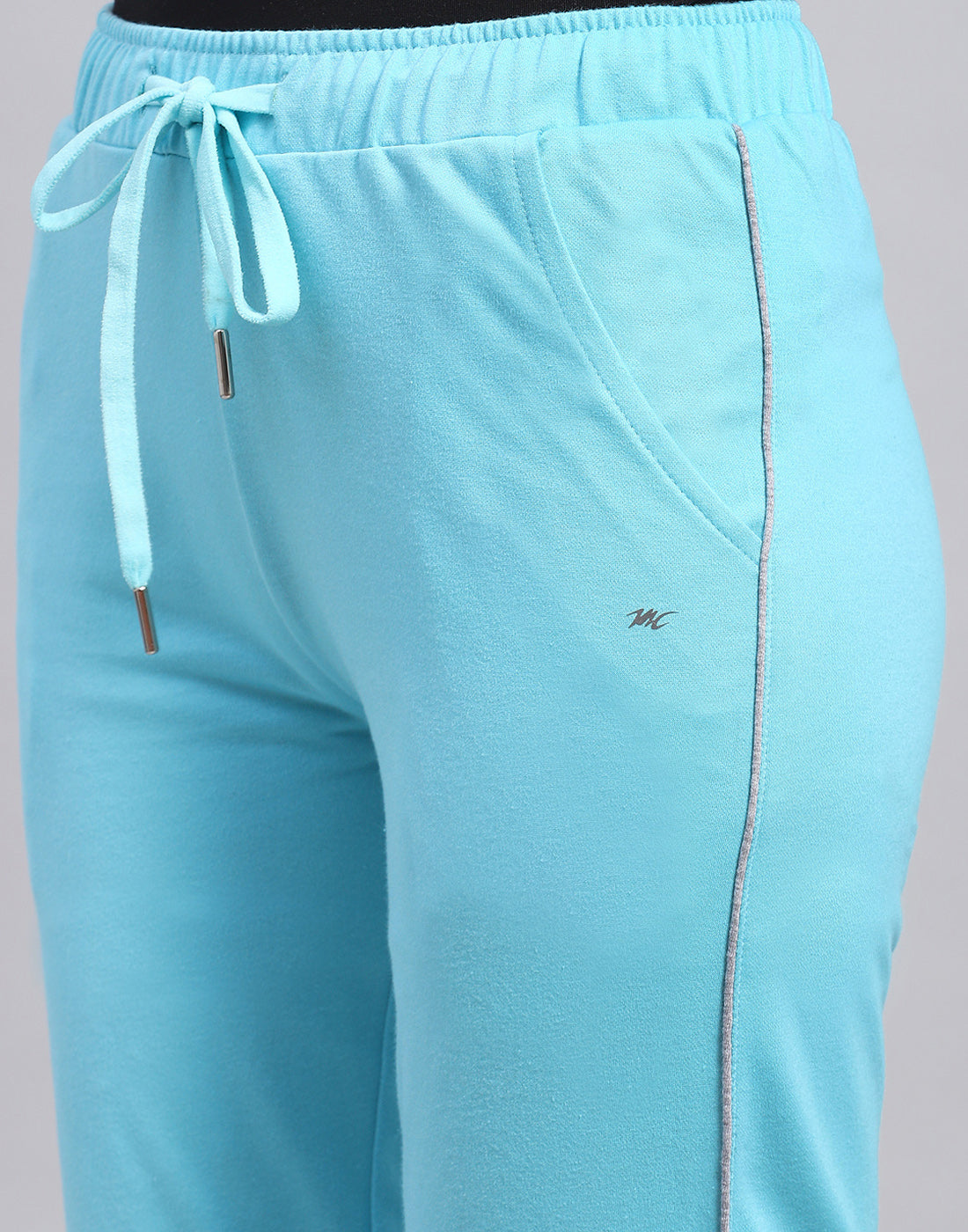 Women Turquoise Blue Solid Regular Fit Lower