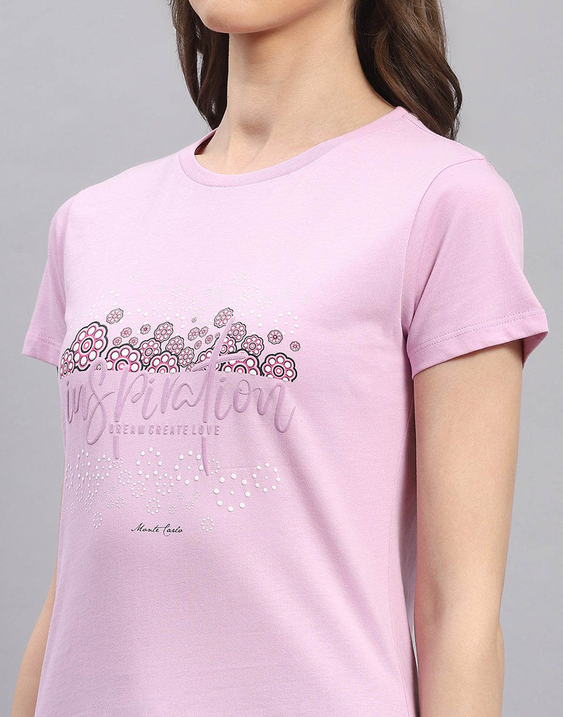 Women Blue & Purple Printed Round Neck Half Sleeve Top 2 Pc Set