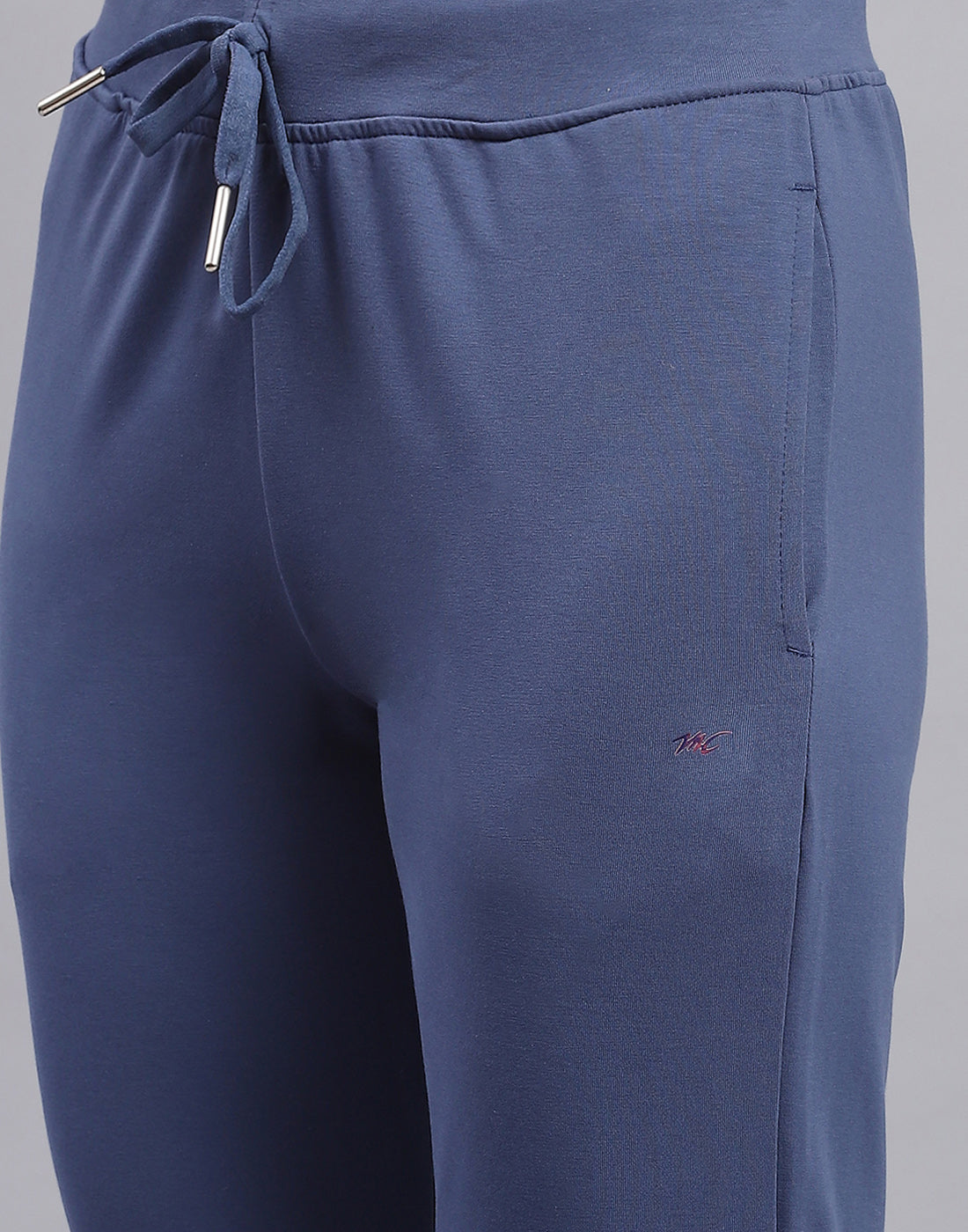 Women Navy Blue Solid Regular Fit Lower