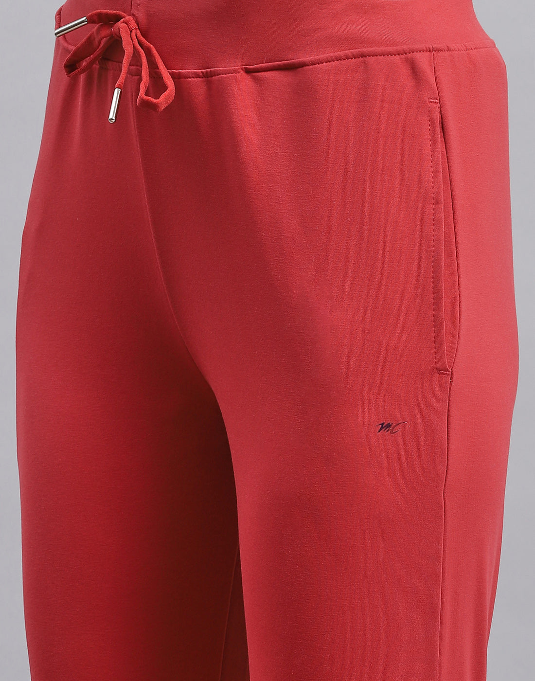 Women Red Solid Regular Fit Lower