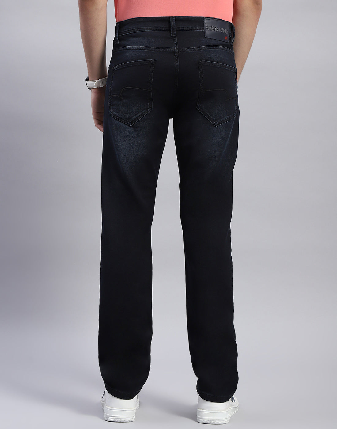 Men Blue Light Wash Straight Fit Denim