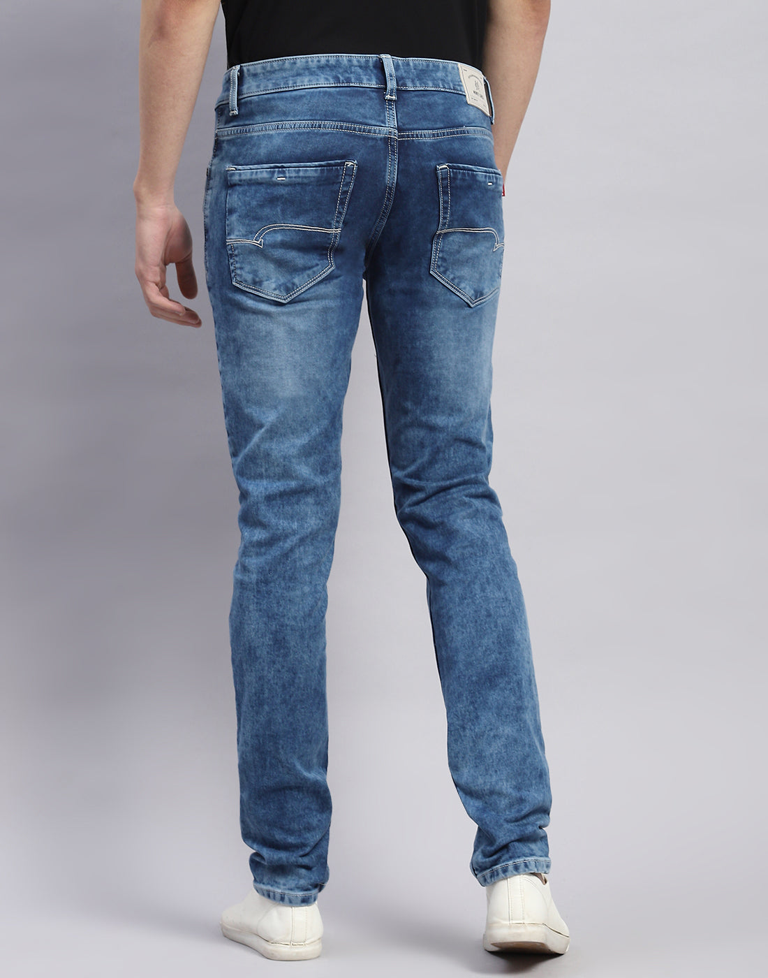 Men Blue Light Wash Skinny Fit Denim