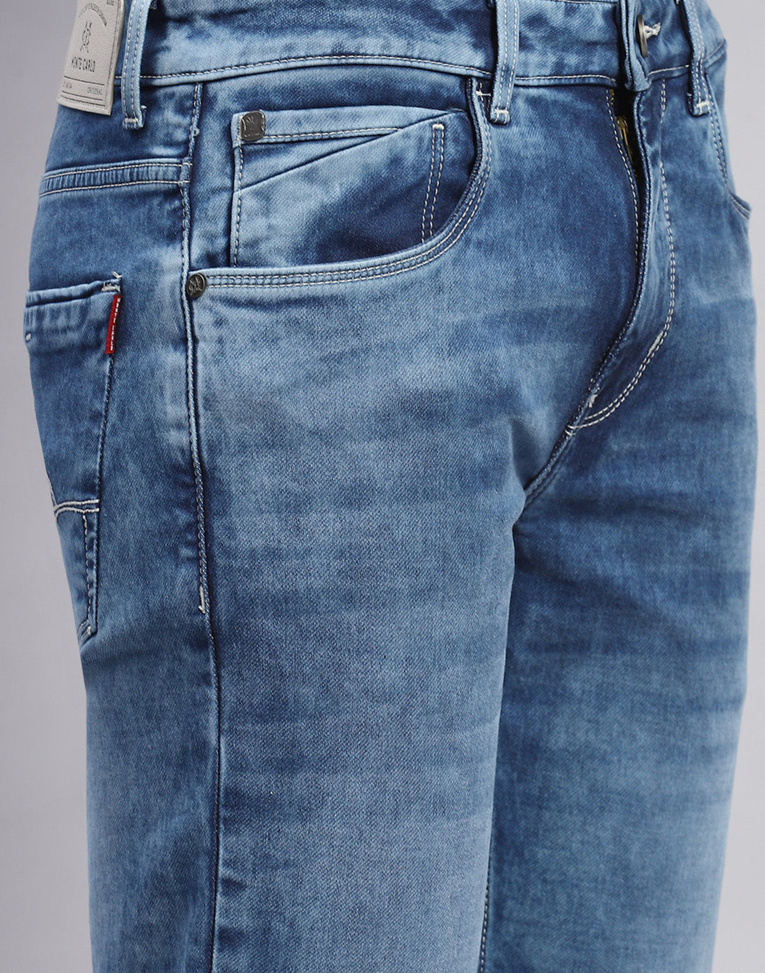 Men Blue Light Wash Skinny Fit Denim