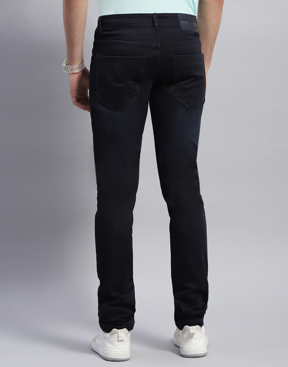 Men Blue Light Wash Skinny Fit Denim