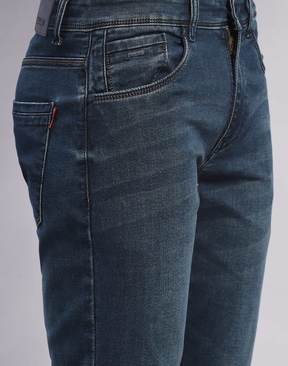 Men Blue Light Wash Skinny Fit Denim