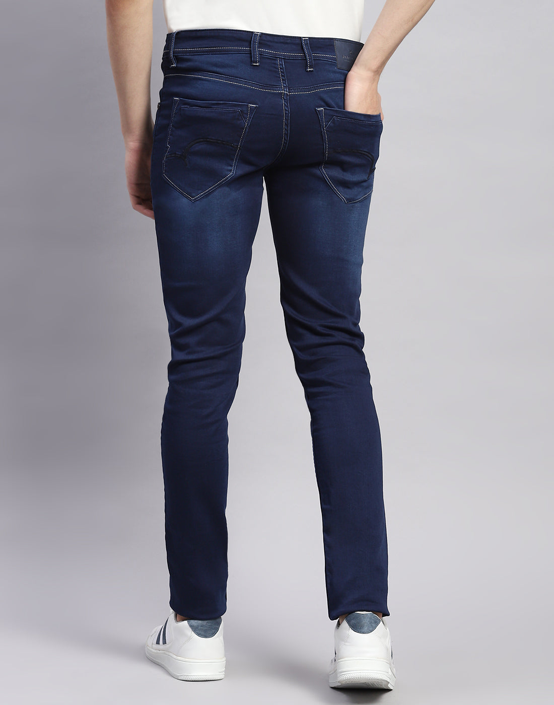 Men Blue Light Wash Skinny Fit Denim