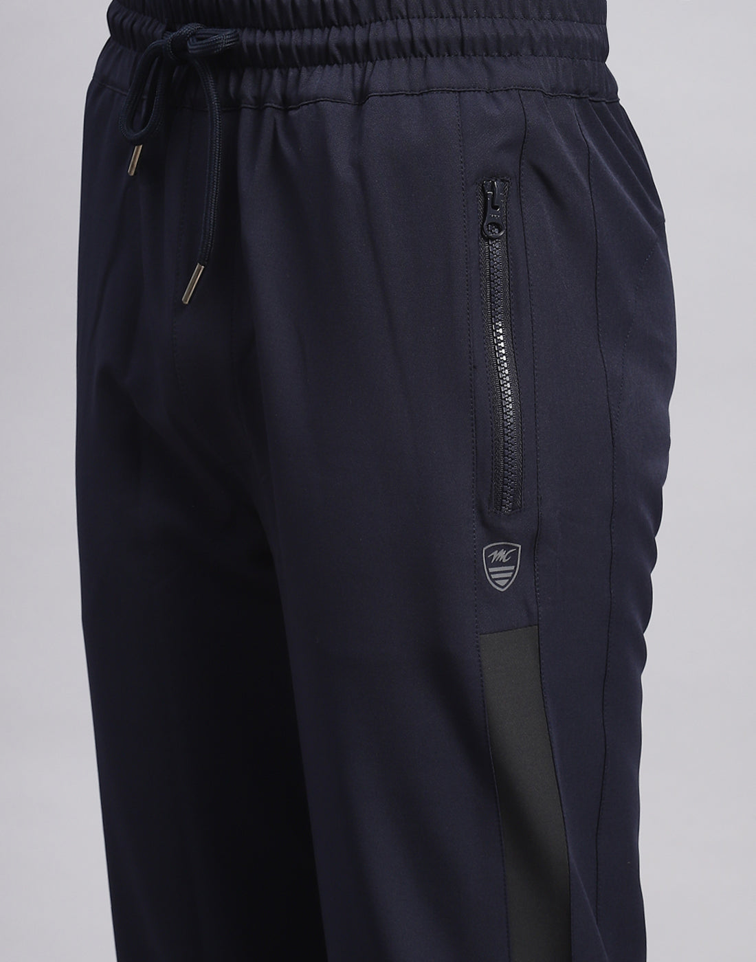 Men Navy Blue Solid Regular Fit Lower