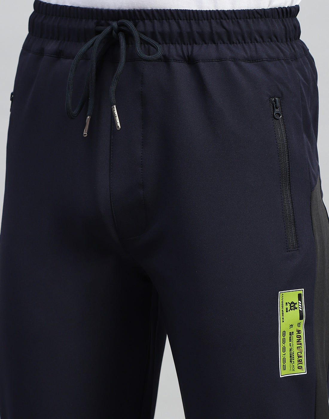 Men Navy Blue Plain Regular Fit Lower