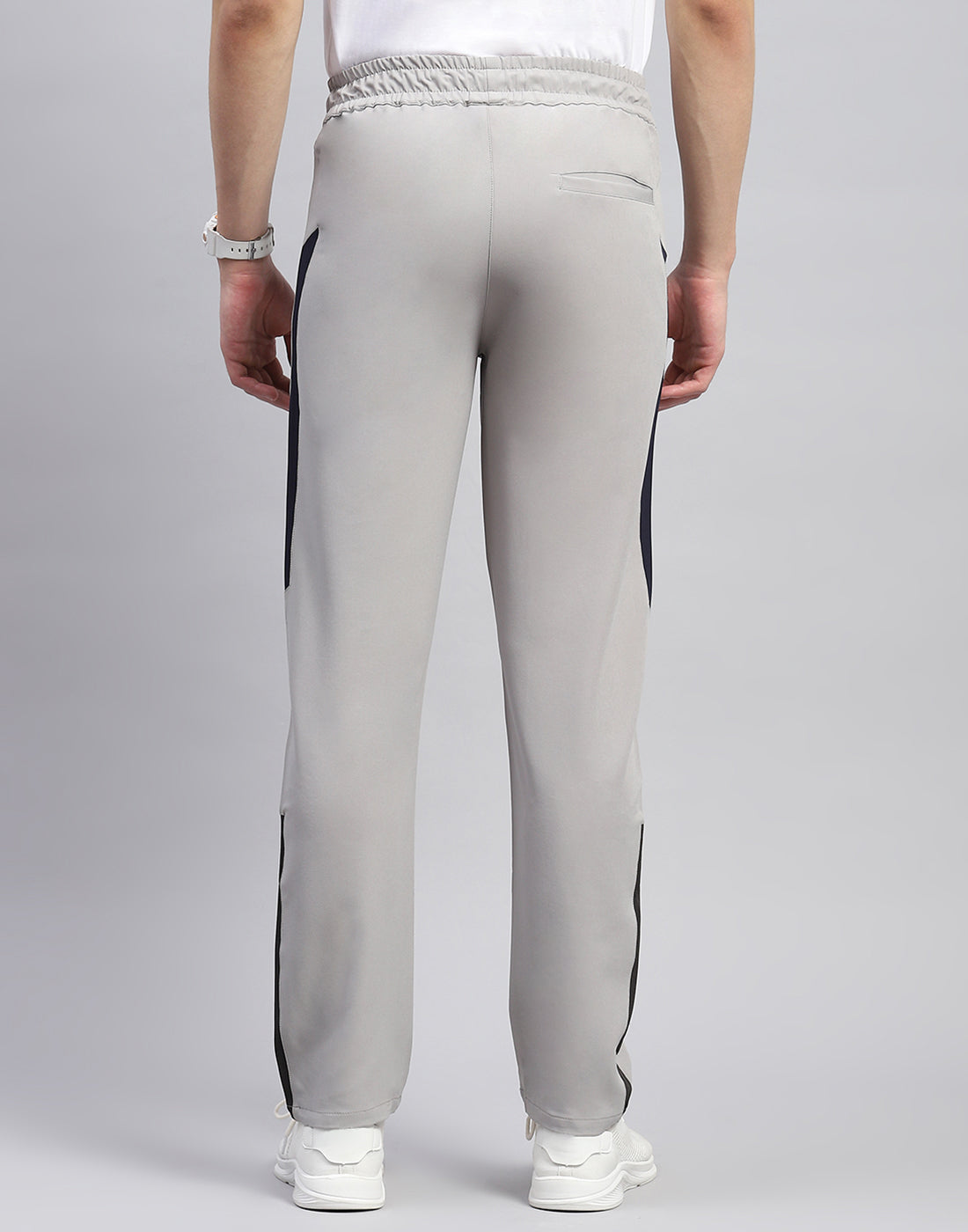 Men Grey Plain Regular Fit Lower