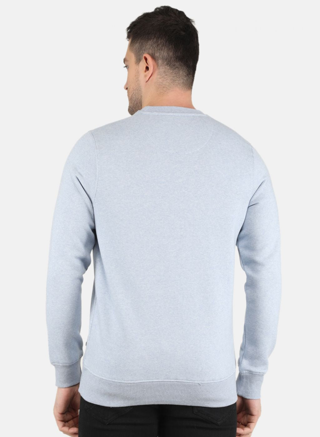 Men Blue Solid Sweatshirt