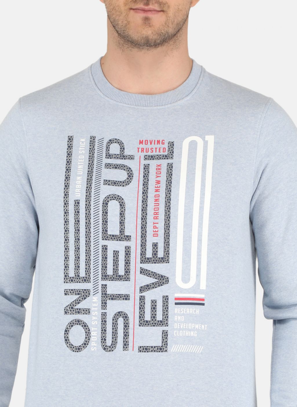 Men Blue Solid Sweatshirt