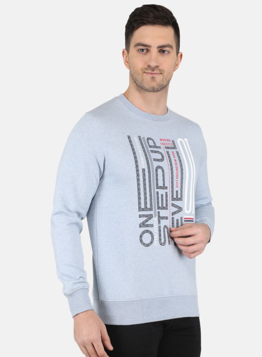 Men Blue Solid Sweatshirt