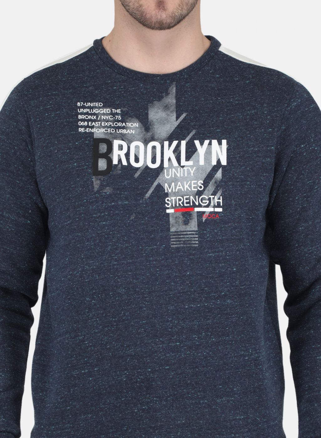 Men Blue Solid Sweatshirt