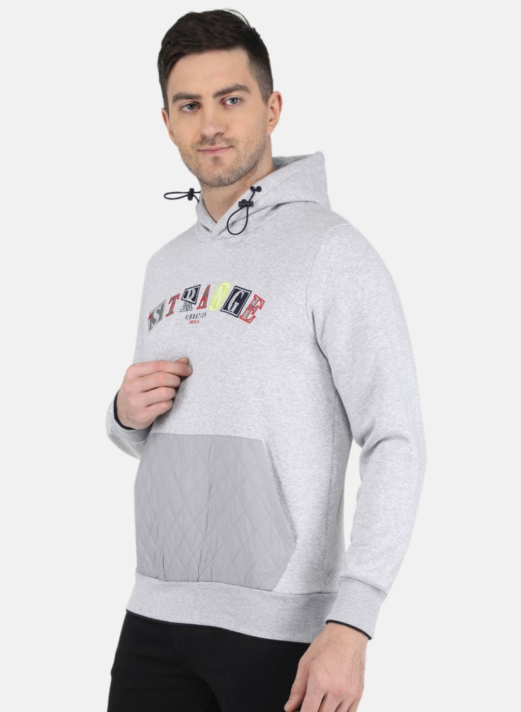 Men Grey Solid Sweatshirt