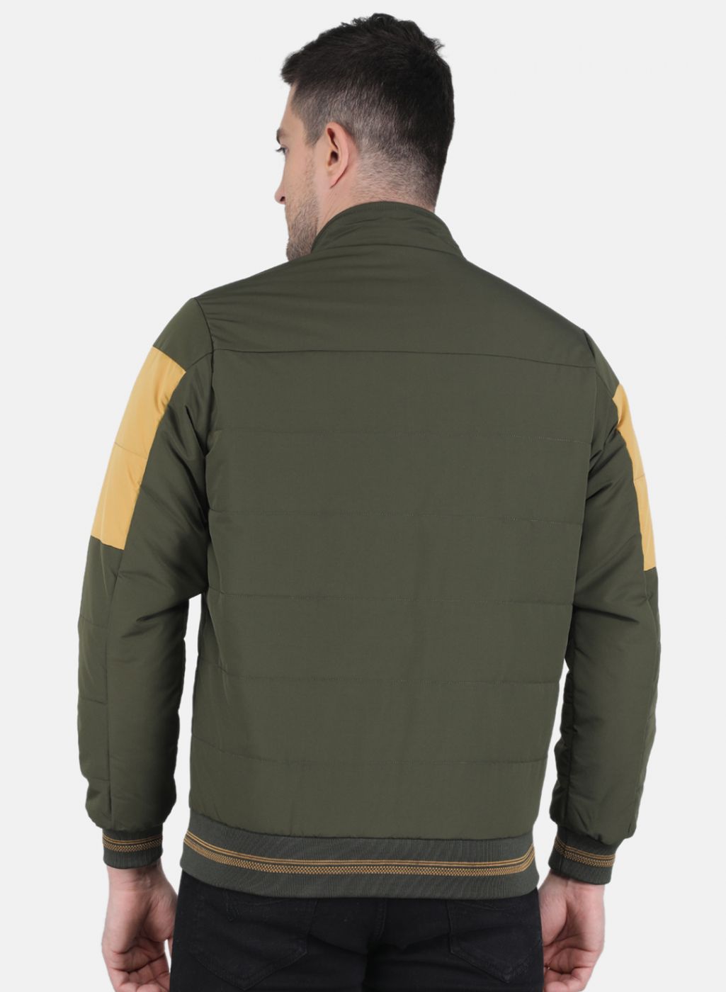 Men Olive Solid Sweatshirt