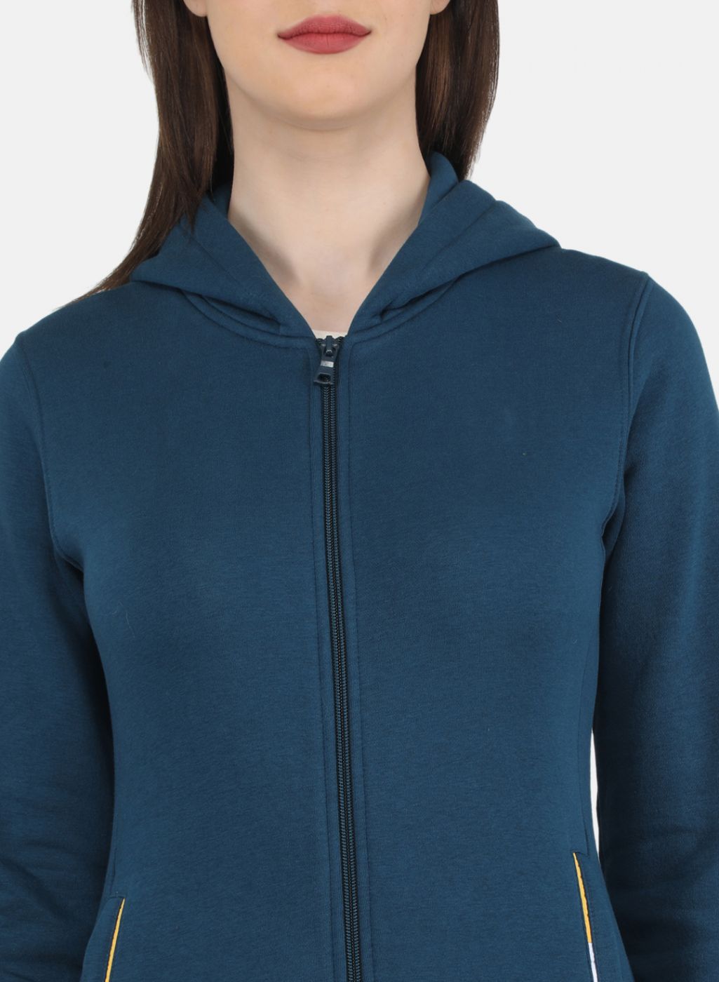 Women Blue Solid Sweatshirt