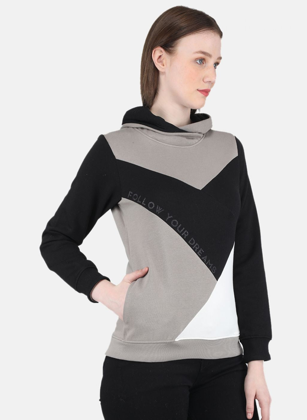 Women Multicolor Solid Sweatshirt