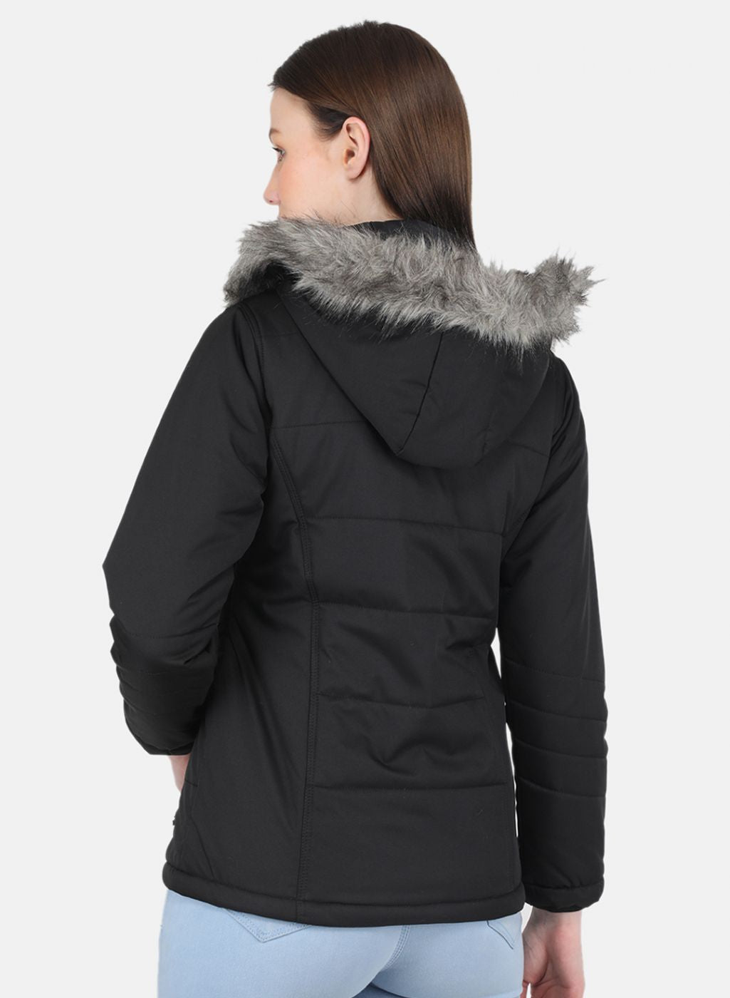 Women Black Solid Jacket