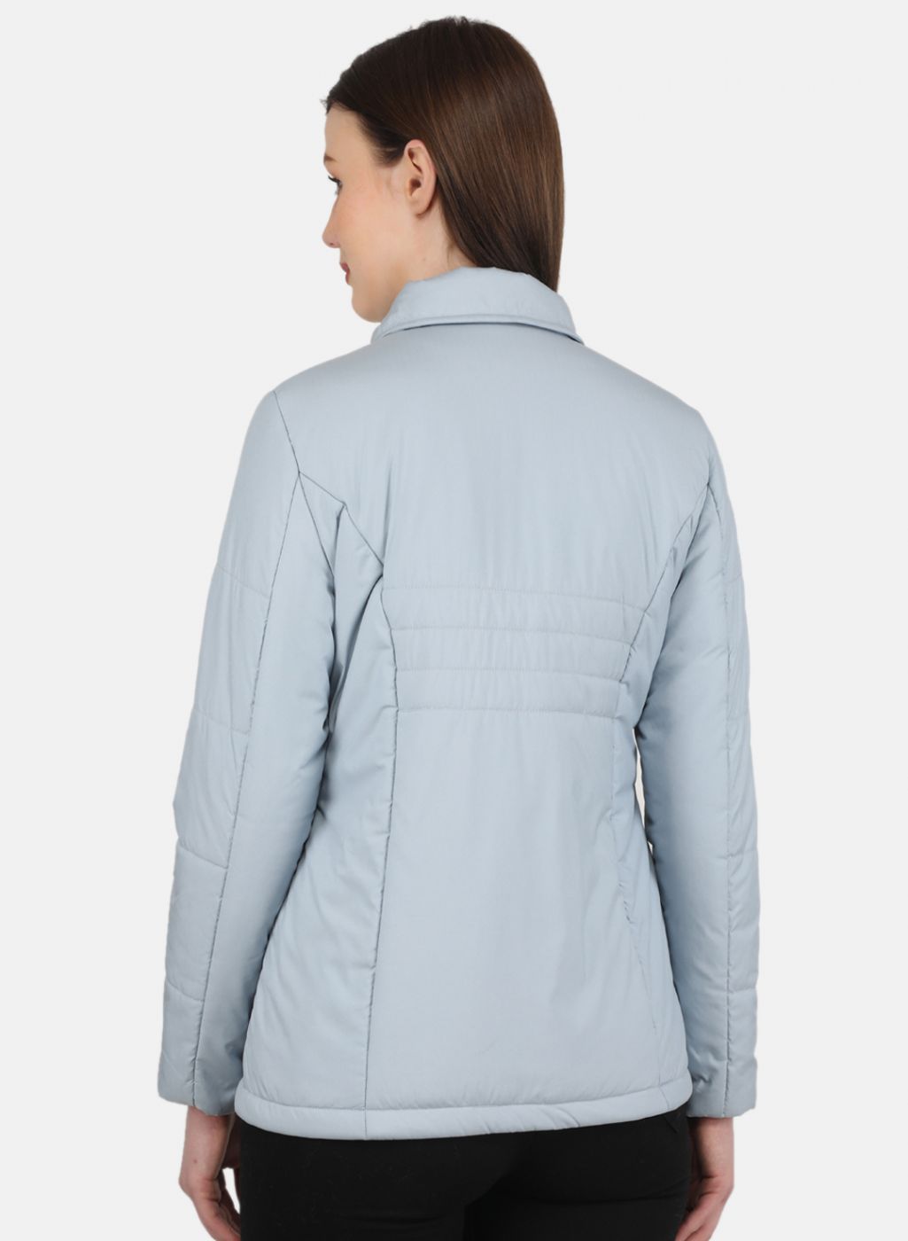 Women Blue Solid Jacket