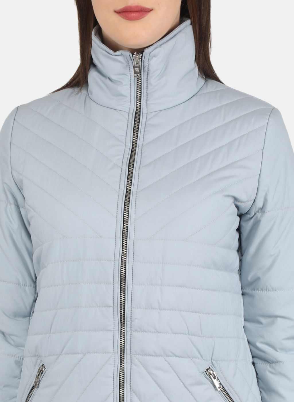 Women Blue Solid Jacket