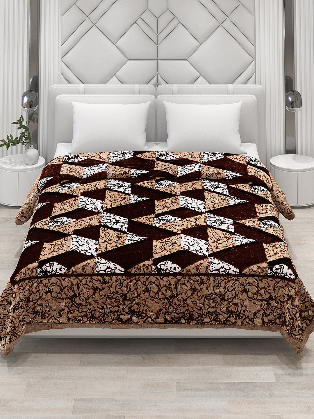 Printed Double Bed Blanket for Mild Winter -2 Ply