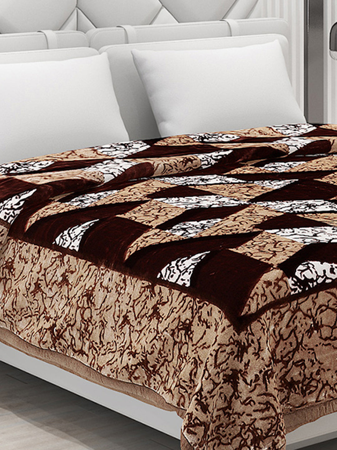 Printed Double Bed Blanket for Mild Winter -2 Ply