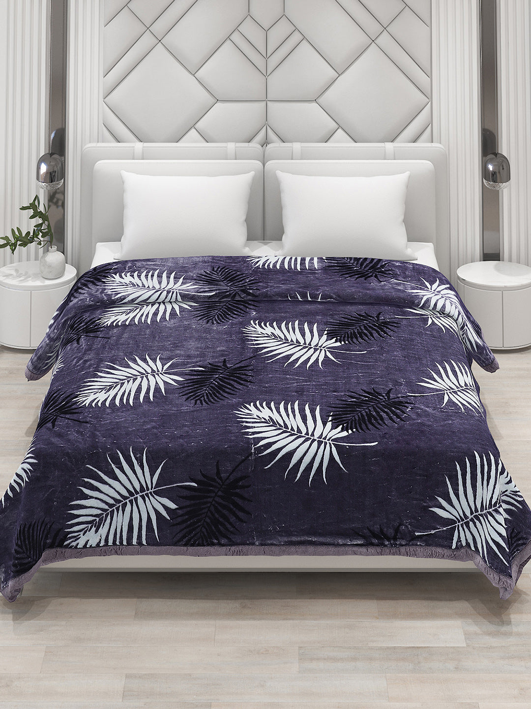 Printed Double Bed Blanket for Mild Winter -2 Ply