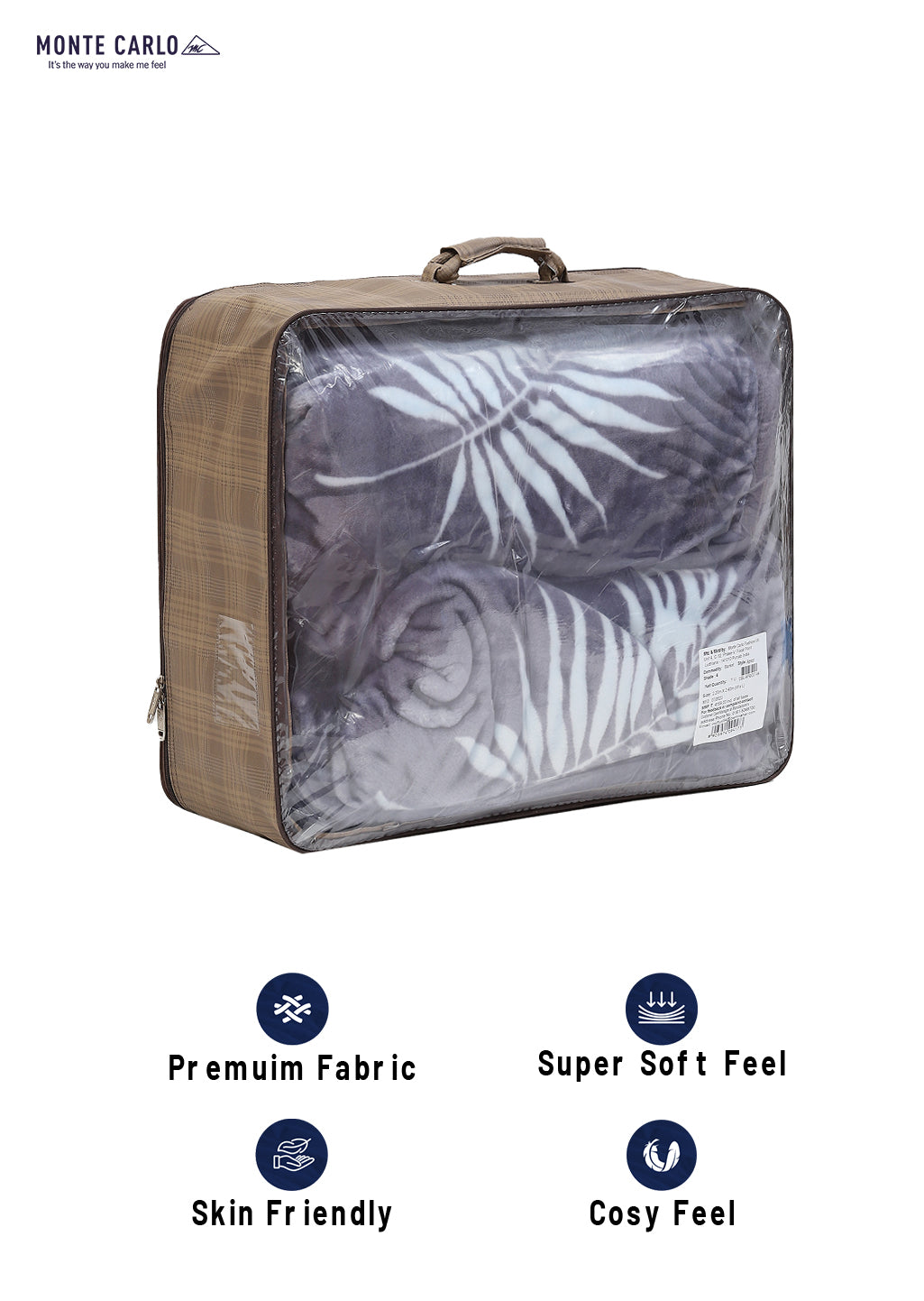 Printed Double Bed Blanket for Mild Winter -2 Ply