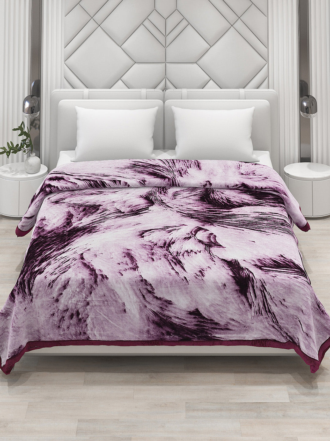 Printed Double Bed Blanket for Mild Winter -2 Ply