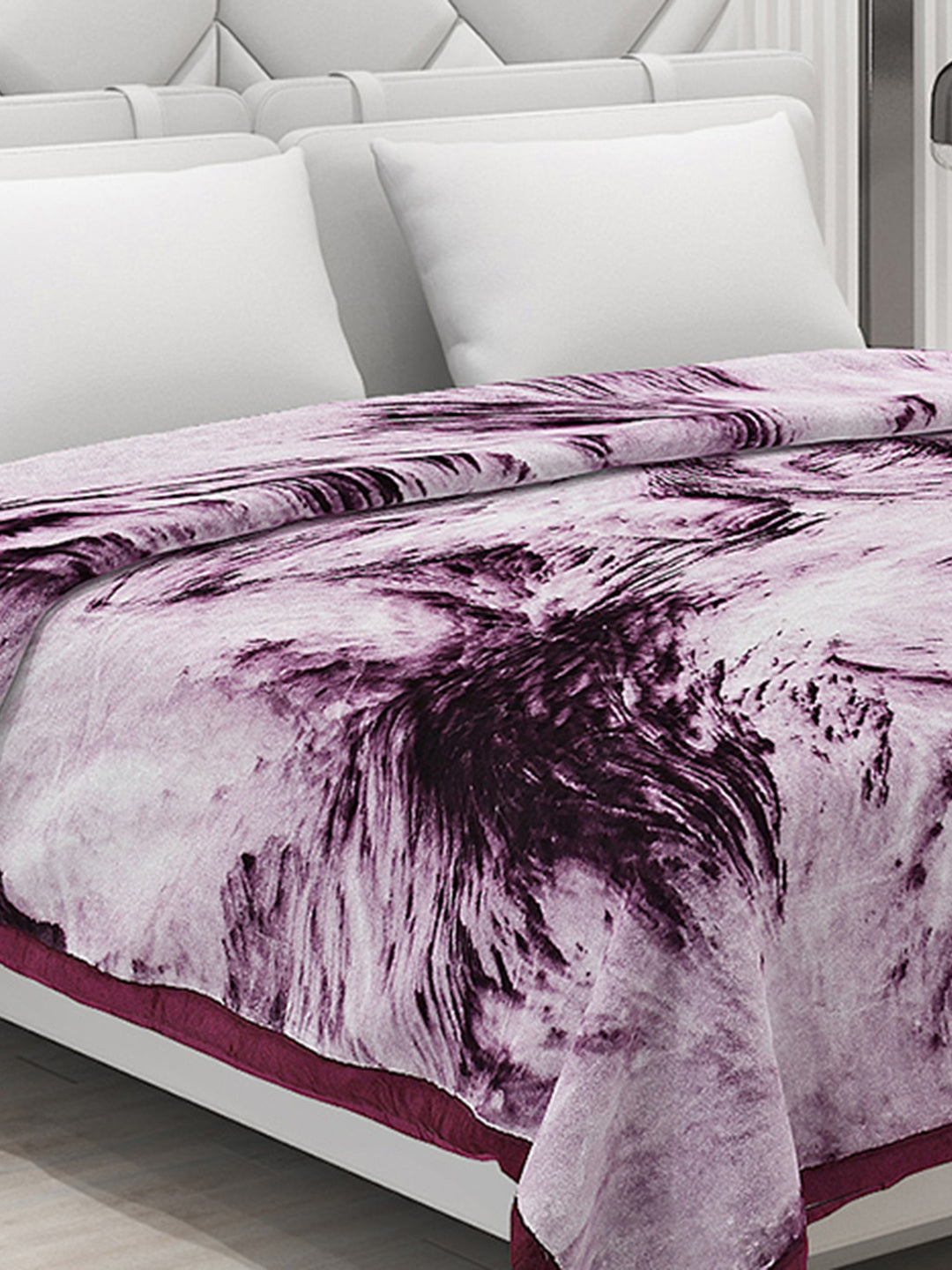 Printed Double Bed Blanket for Mild Winter -2 Ply