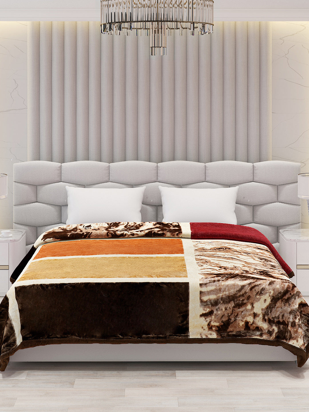 Printed Double Bed Blanket for Mild Winter -2 Ply