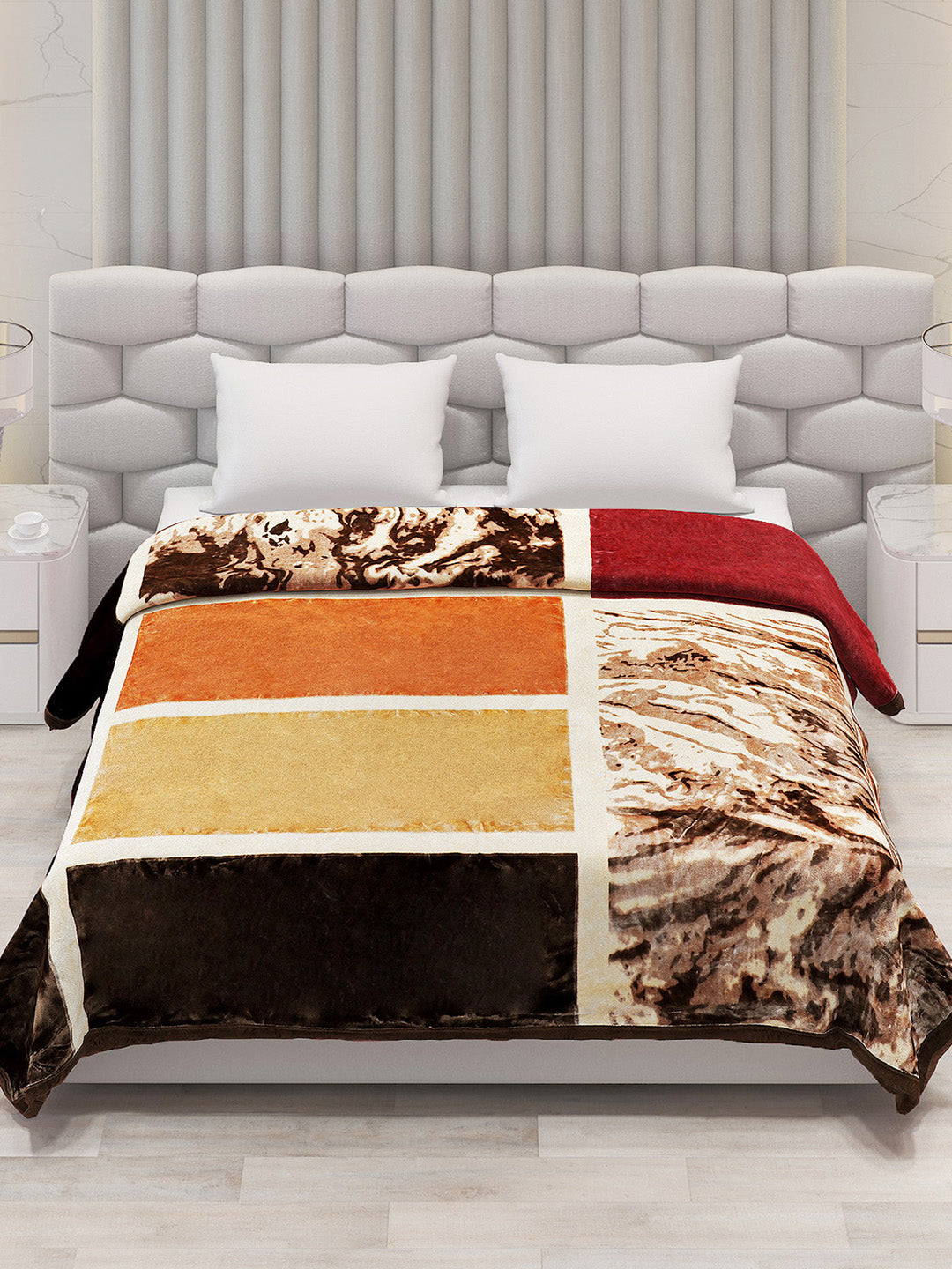 Printed Double Bed Blanket for Mild Winter -2 Ply