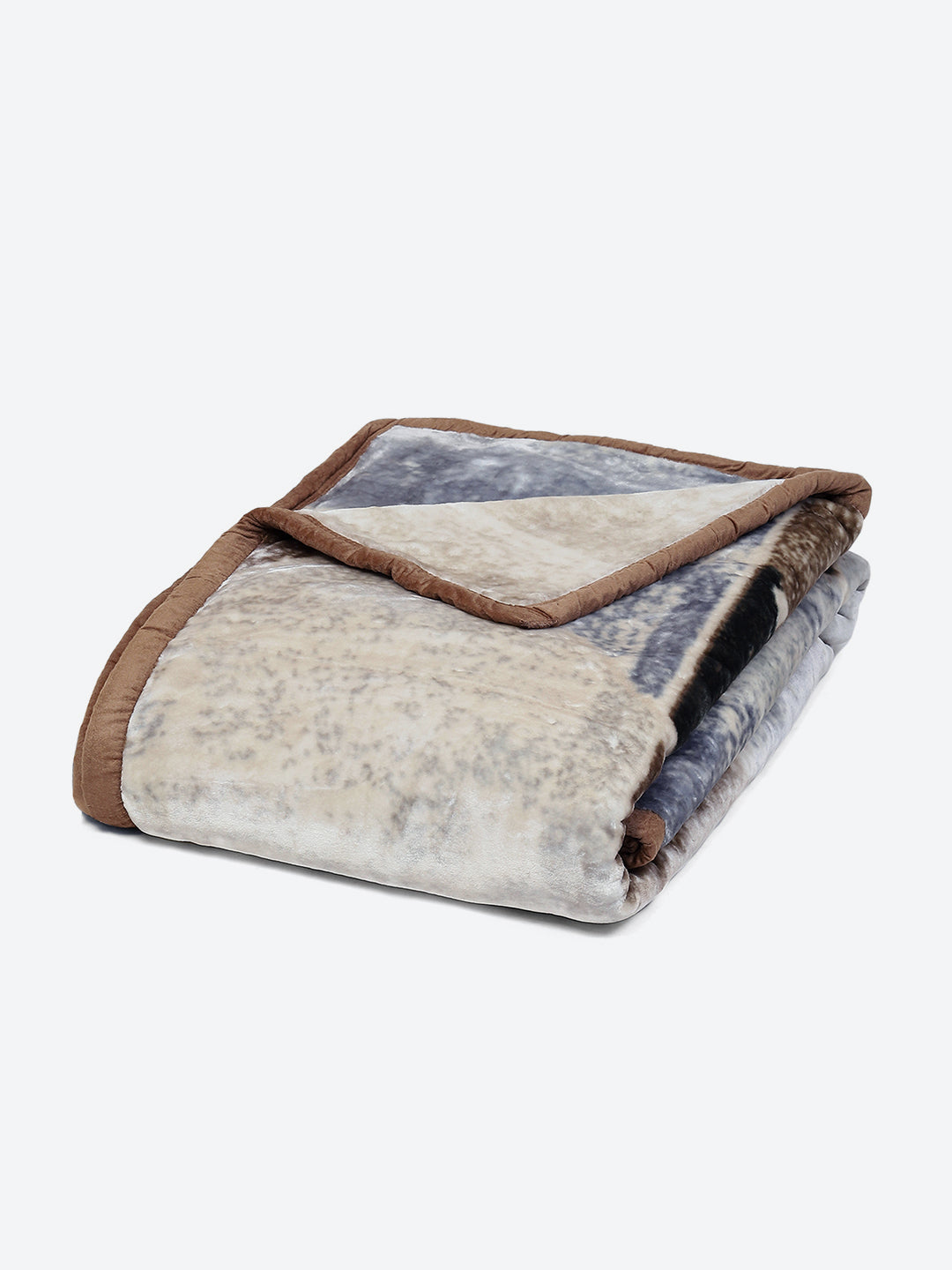 Printed Double Bed Blanket for Mild Winter -1 Ply