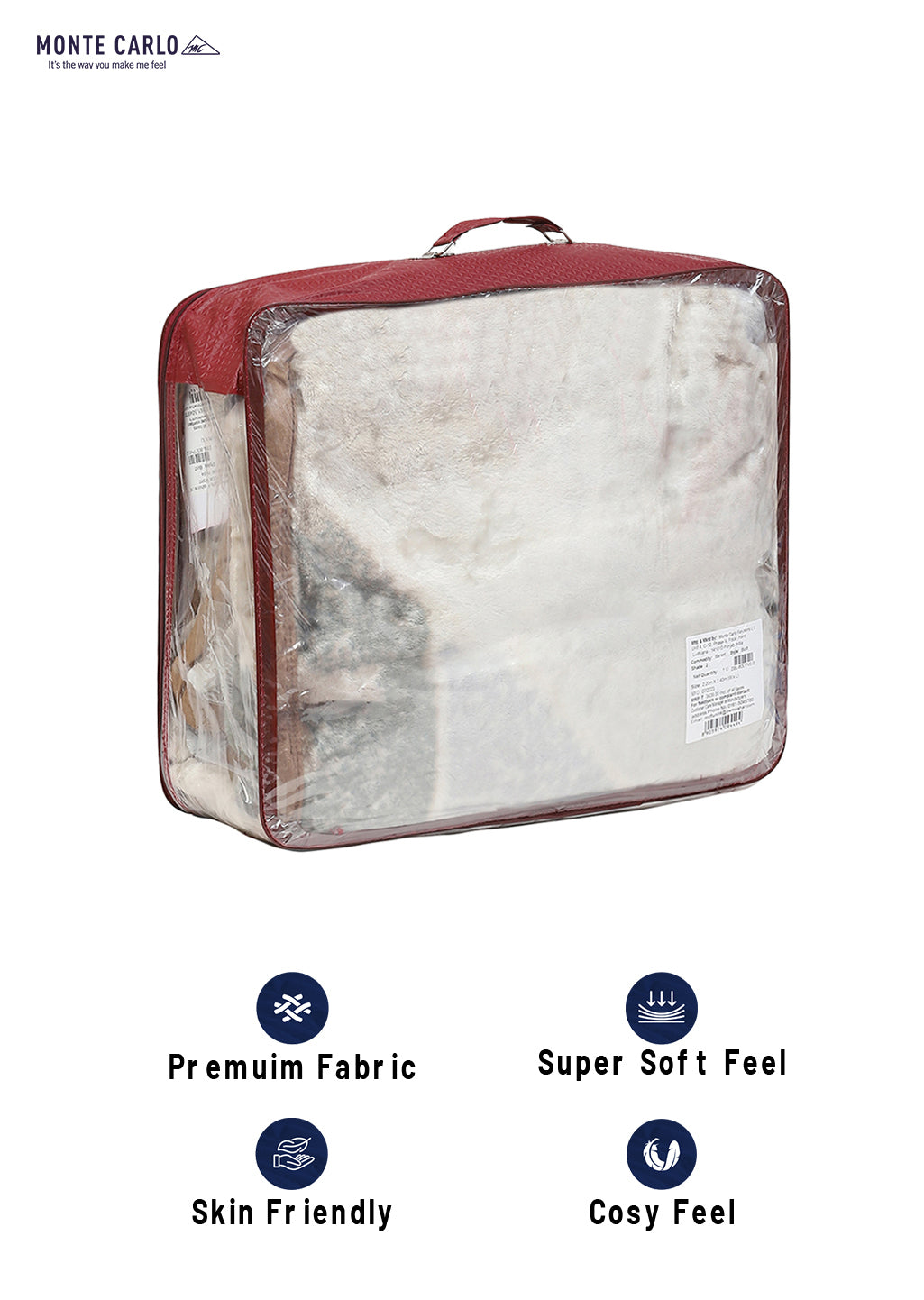 Printed Double Bed Blanket for Mild Winter -1 Ply