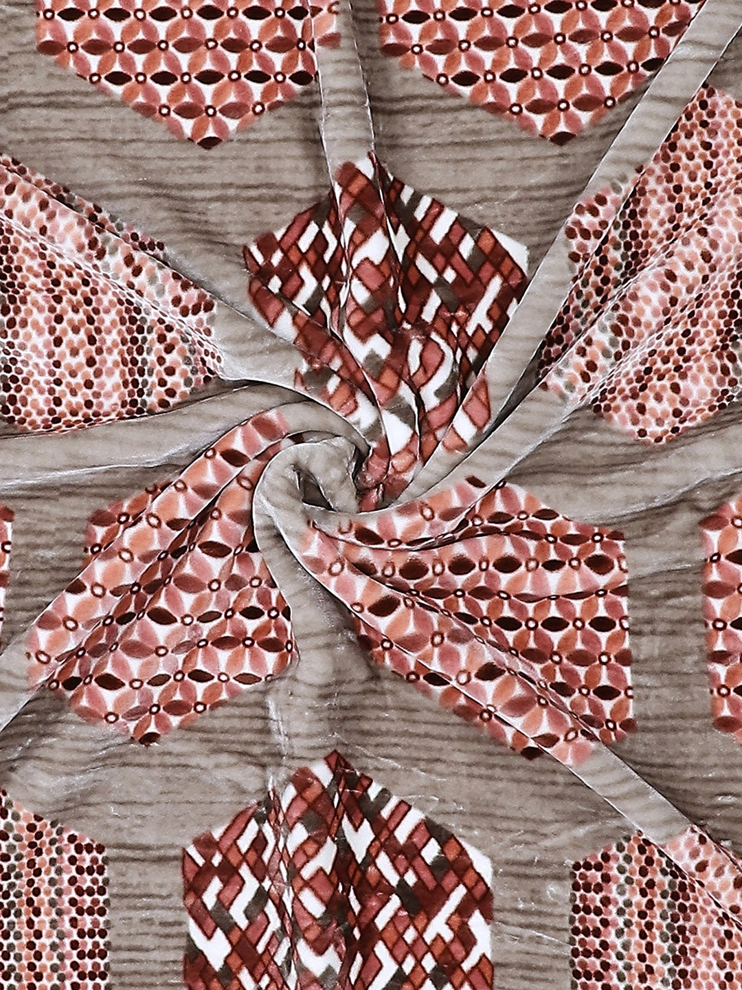 Printed Double Bed Blanket for Mild Winter -1 Ply