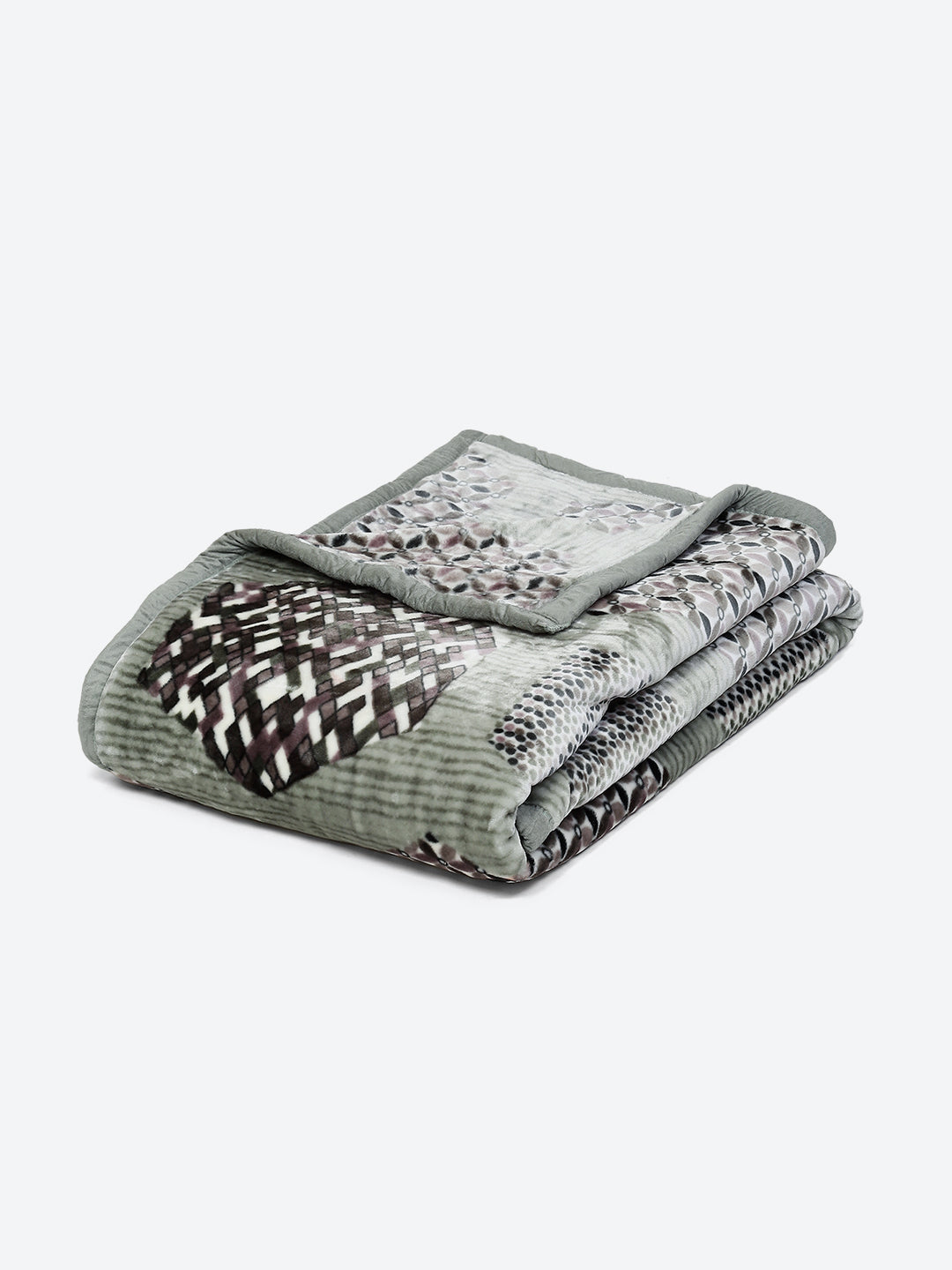 Printed Double Bed Blanket for Mild Winter -1 Ply