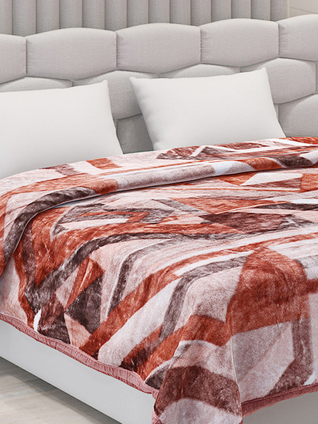 Printed Double Bed Blanket for Mild Winter -1 Ply