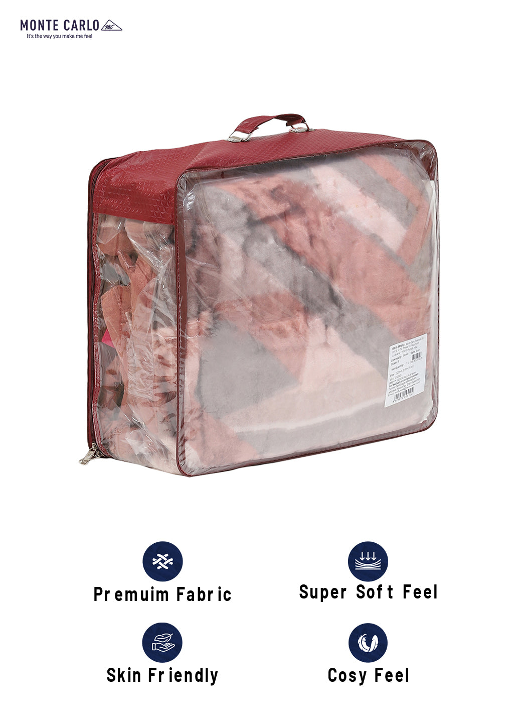 Printed Double Bed Blanket for Mild Winter -1 Ply