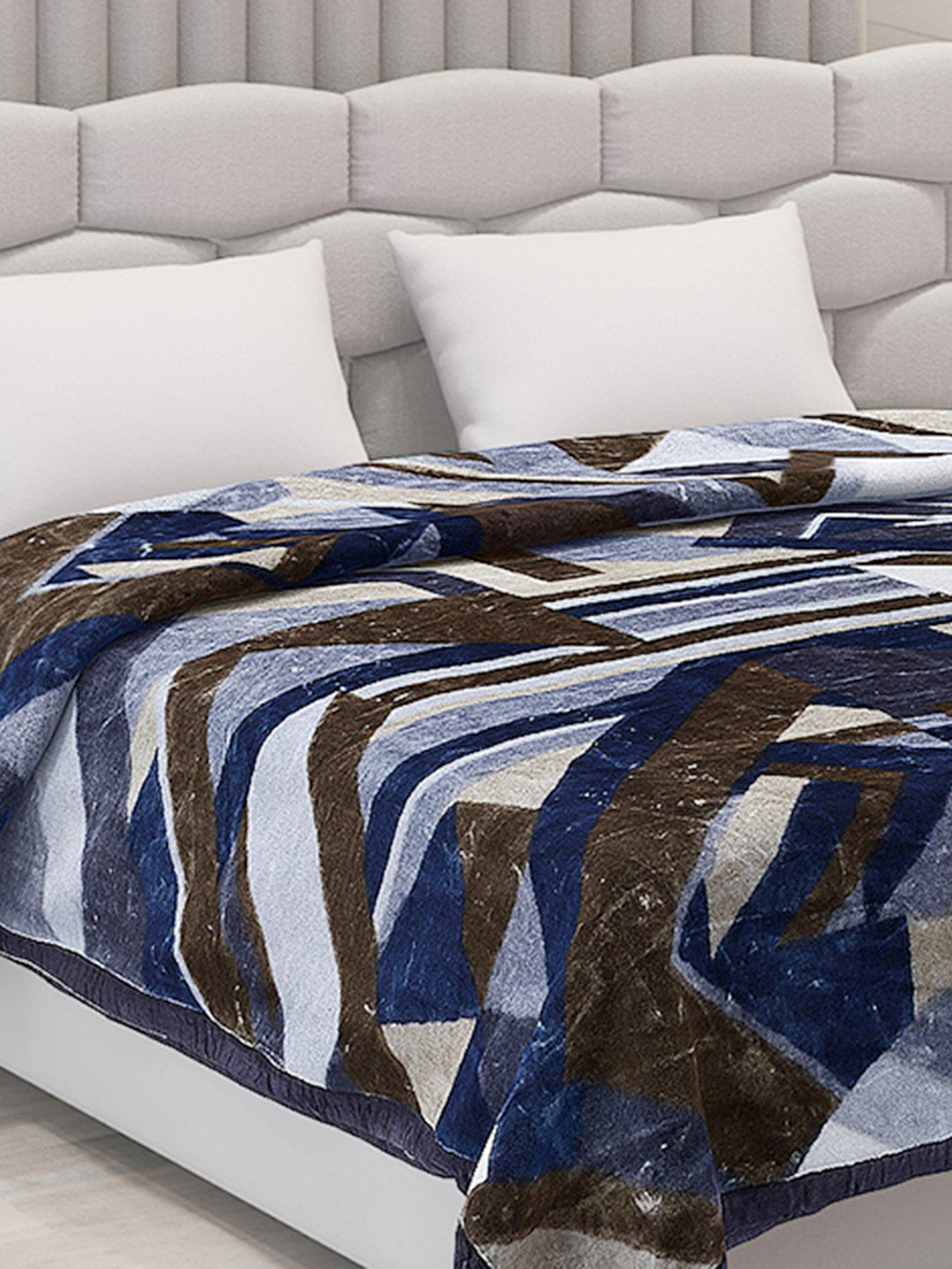 Printed Double Bed Blanket for Mild Winter -1 Ply