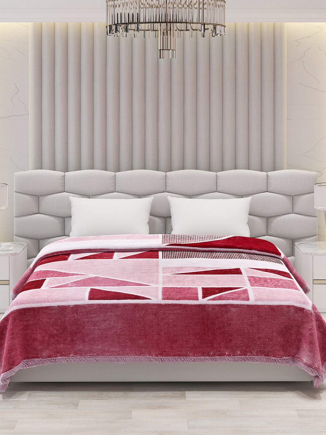 Printed Double Bed Blanket for Mild Winter -1 Ply