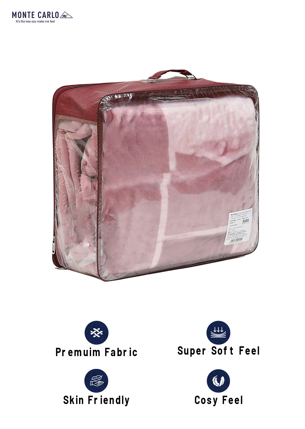 Printed Double Bed Blanket for Mild Winter -1 Ply