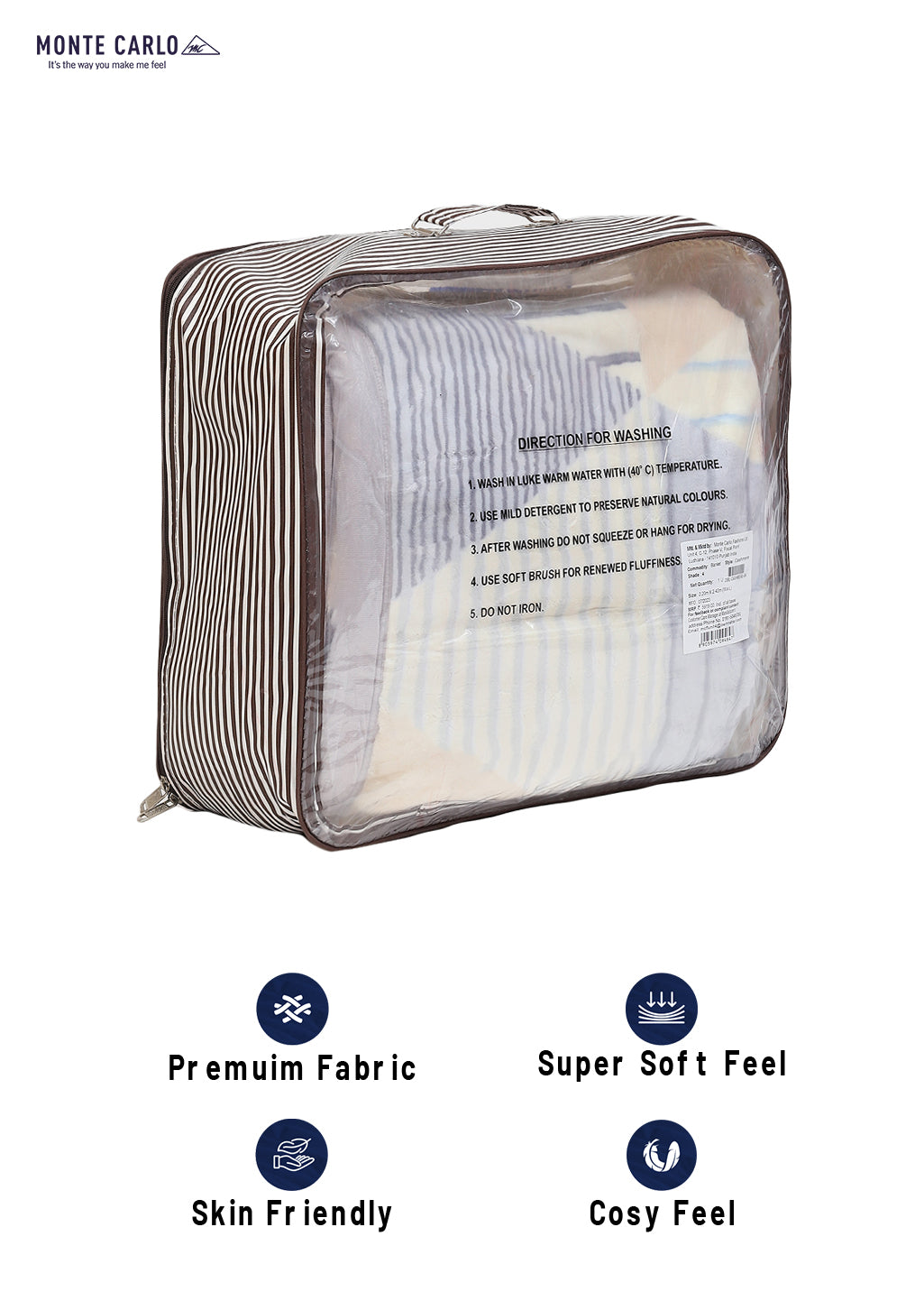 Printed Double Bed Blanket for Heavy Winter -2 Ply